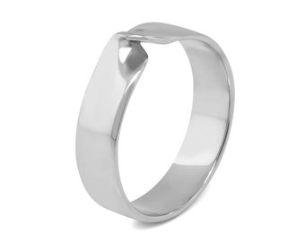 Mobius ring in sterling silver unique promise ring for him or wedding band - Mens infinity ring best anniversary jewelry for your husband