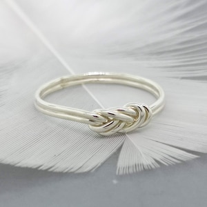 Rock Climbing Ring Best Stoneless Engagement Ring Handmade Figure 8 Knot Jewelry in Sterling Silver Wedding Bands Celtic Knot Ring Etsy