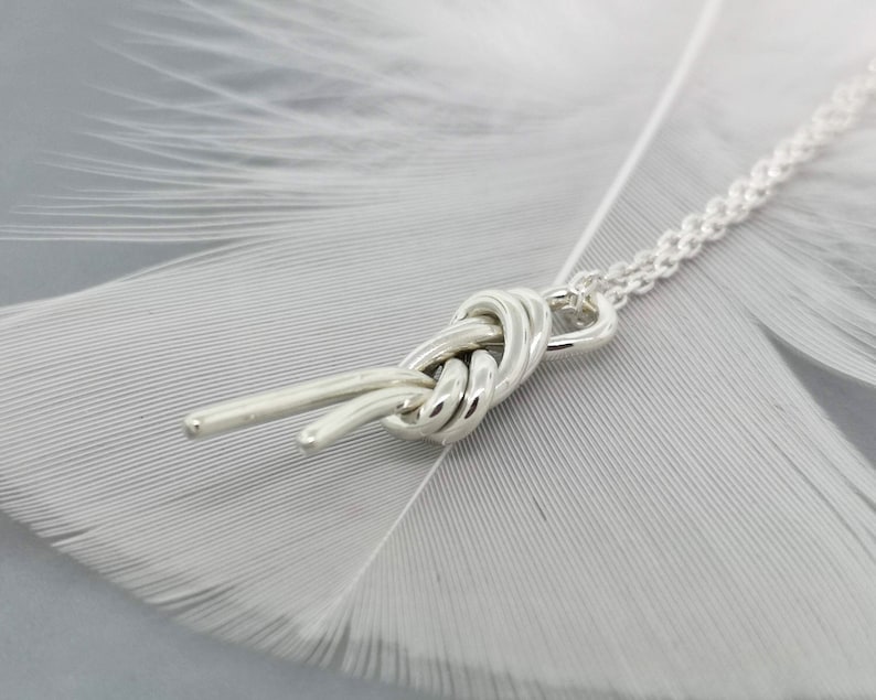 Rock climbing jewelry love knot necklace Sterling silver mom jewelry Figure 8 Celtic knot necklace best Mothers Day gift for mom image 7