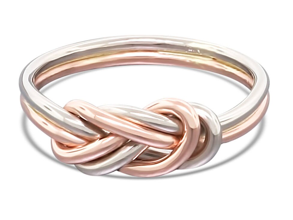 Gold Climbing Knot Ring Promise Ring for Her Engagement Etsy