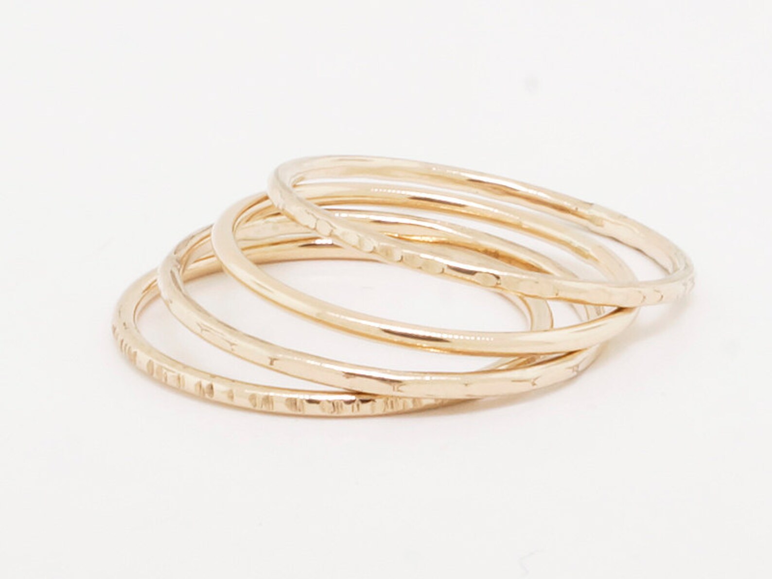 Solid Gold Simple Stacking Ring Thin Gold Ring Promise Etsy