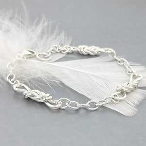 Sterling Silver Climbing Knot Bracelet: Adventure Jewelry