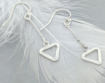 Water element dangle earrings made from sterling silver ideal zodiac sign gift for Scorpio, Pisces and Cancer - Drop statement earrings