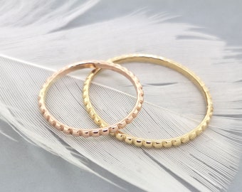 Twist 14k gold filled ring best bridesmaids gifts - Thin dainty braided stacking rings perfect bridal party or bachelorette party favors