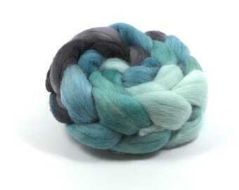 Hand Painted Corriedale Roving (4oz) | Combed Top for Spinning and Felting