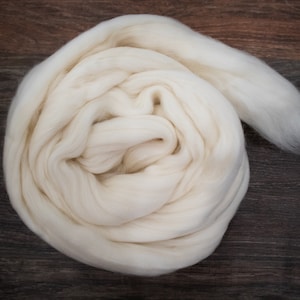 Rambouillet Wool Roving (Combed Top) for Felting or Spinning
