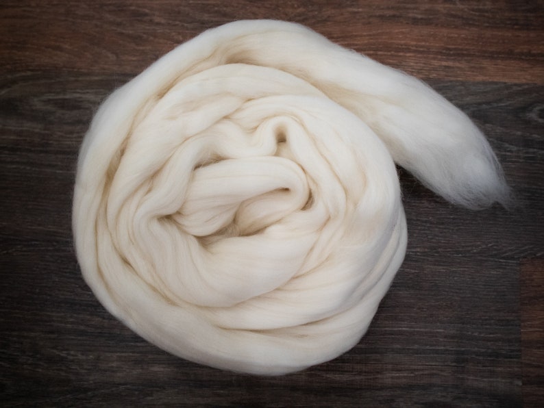 Rambouillet Wool Roving Combed Top for Felting or Spinning image 1