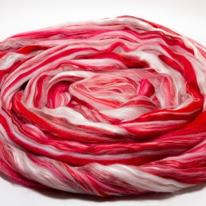 Merino Wool / Silk 4oz Combed Top / Roving for Spinning and Felting image 4