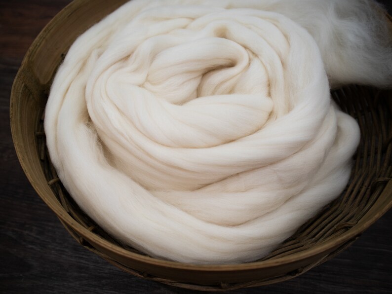 Rambouillet Wool Roving Combed Top for Felting or Spinning image 5