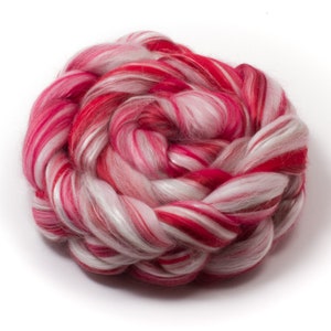 Merino Wool / Silk 4oz Combed Top / Roving for Spinning and Felting image 2