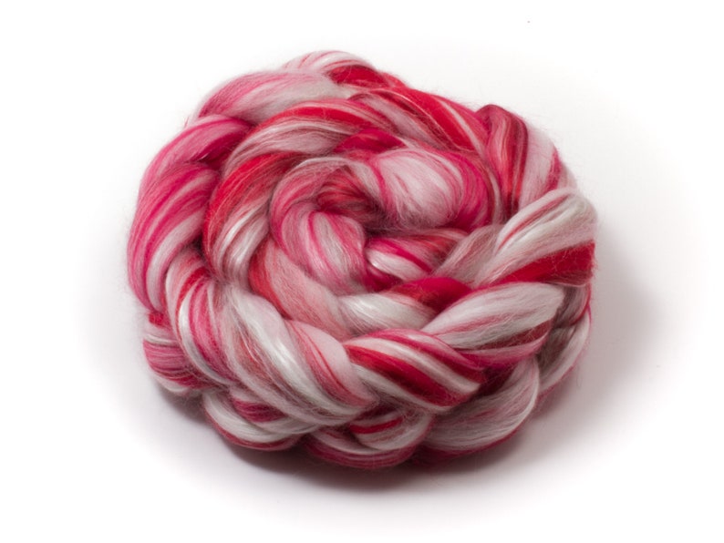 Merino Wool / Silk 4oz Combed Top / Roving for Spinning and Felting image 2