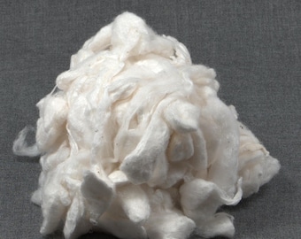 Degummed Silk Cocoons | Undyed Textured Spinning Fiber