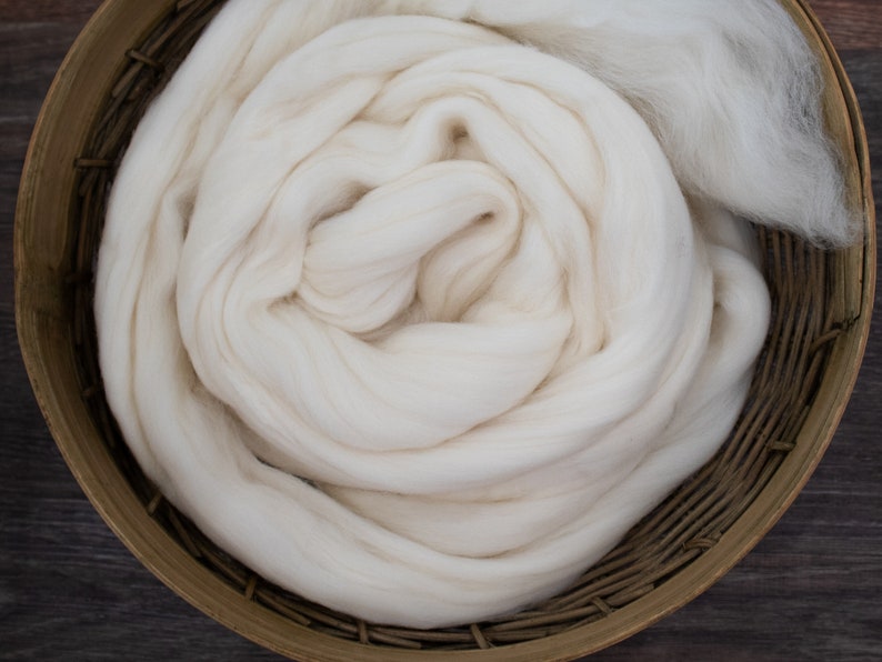 Rambouillet Wool Roving Combed Top for Felting or Spinning image 4