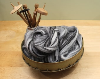 Icelandic Wool - Natural Humbug - Undyed (4oz) | Combed Top / Roving for Spinning and Felting