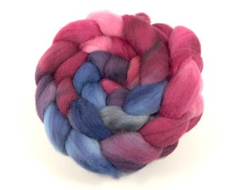 Hand Painted Blue Faced Leicester Roving (4oz) | Combed Top for Spinning and Felting