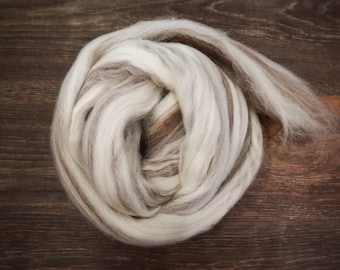 Blueface Leicester - BFL - Humbug (125g) | Kammzug / Kammzug zum Spinnen und Filzen