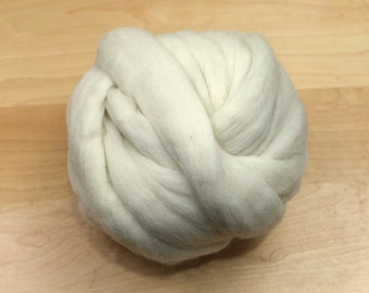 Southdown Wool - Undyed Roving for Spinning or Felting (4 oz)
