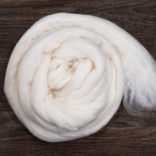 MERINO Wool Roving Natural Undyed Combed Top Spinning Felting Etsy