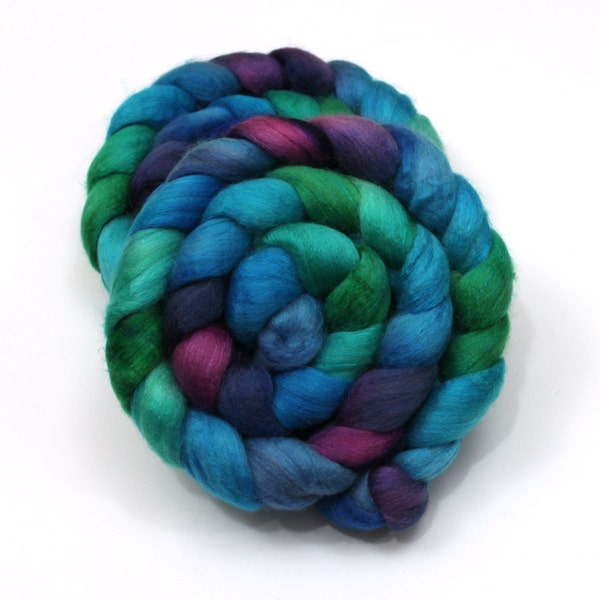 Polwarth/ Silk Roving (60/40) (Combed Top) - Hand painted Felting or Spinning Fiber