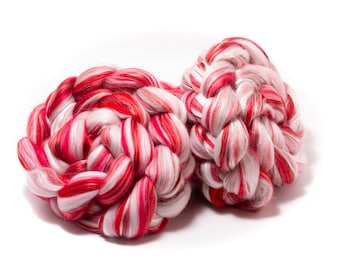 Merino Wool / Silk (4oz) | Combed Top / Roving for Spinning and Felting