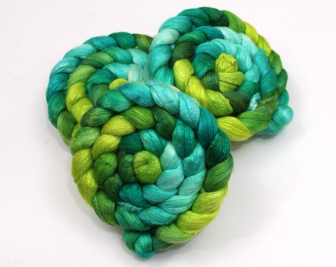Merino Wool/ Silk Roving Handpainted Fiber for Spinning Etsy