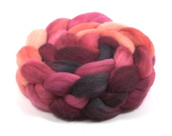Hand Painted Blue Faced Leicester Roving (4oz) | Combed Top for Spinning and Felting