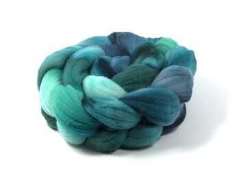 Hand Painted Rambouillet Roving (4oz) | Combed Top for Spinning and Felting