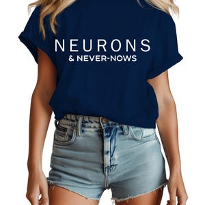 Neurons & Never-Nows Unisex Heavy Cotton Tee, Comfort Tee, Brain-Inspired Apparel, Thoughtful Gift, Everyday Fashion