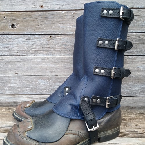 SWISS ARMY GAITERS Swiss Military Gaiters Black Leather Etsy