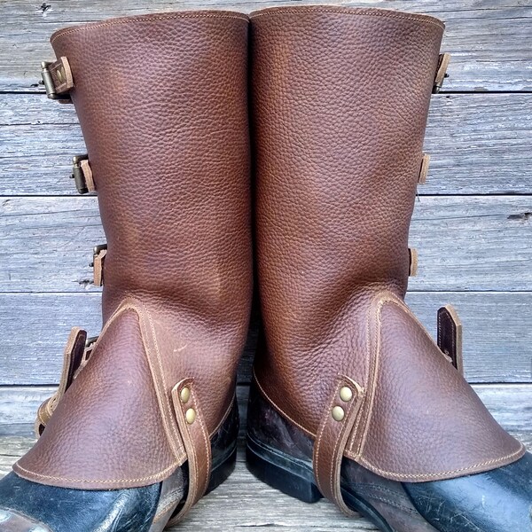 Leather Boot Gaiters Etsy