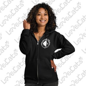 Purrtentious - Unisex Heavy Blend Zip Hoodie, Cats, Cat Hoodie, Love Cats, Cat Lover Zip Hoodie, Cat Humor, Cat Mom Gift, Trendy, Cat Era