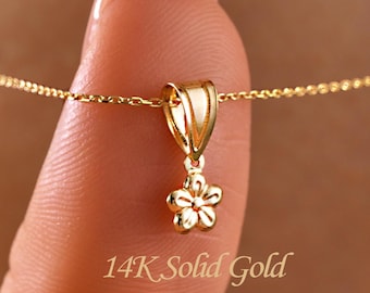 14K Gold Flower Charm Bracelet Minimalist Boho Pendant Bracelets Daisy Nature Jewelry