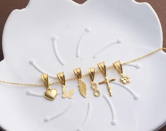 14K Gold Feather Charm Bracelet Minimalist Feather Bracelets Delicate Nature Jewelry Gift