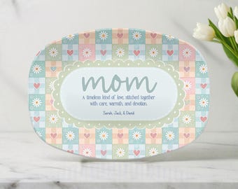 Personalized Mother's Day Gift Custom Name Serving Platter | Heirloom-Quality Family Keepsake Dish for Mom, Grandma, or Special Occasion
