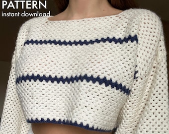Easy Crochet Top PDF instant download, beginner friendly