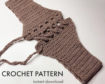 Crochet Corset, Underbust Waist Belt