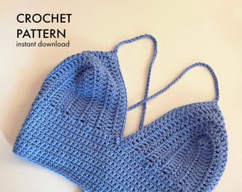 Luna Bralette easy crochet PDF pattern for beginners