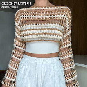 Patrón PDF de top de malla de crochet: hecho a medida, ideal para principiantes