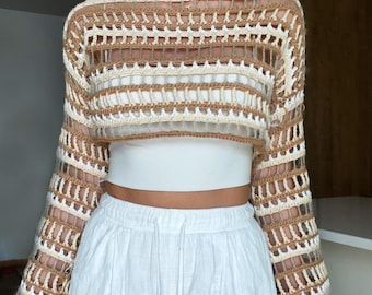 Crochet Mesh Top PDF Pattern - Made to Measure, Beginner Friendly