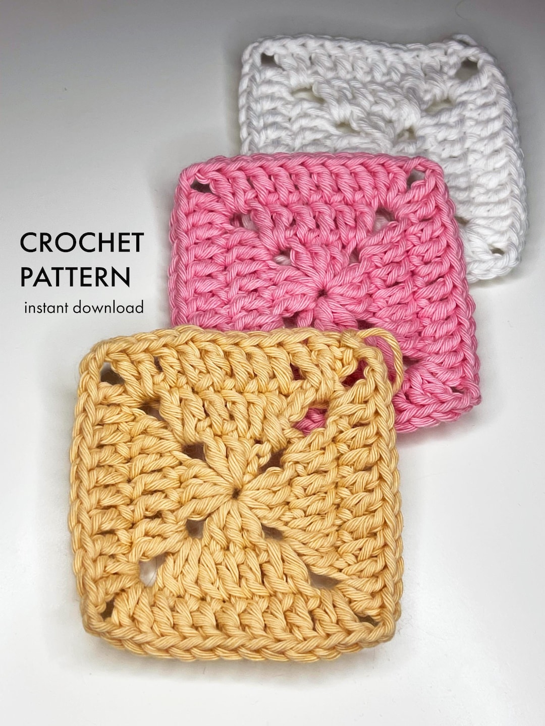 Solid Granny Square Crochet Pattern: Beginner Friendly (PDF Instant ...