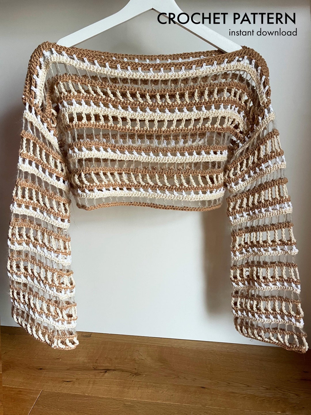 Crochet Mesh Top Pattern PDF – Summer Halter Top – Made to