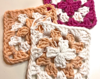 Easy Crochet Granny Square Pattern + Diagram Begginer, Blanket Building