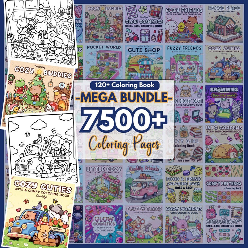 7500+ Coloring Pages Ultimate Bundle, Coloring Book Bundle, Girl ...