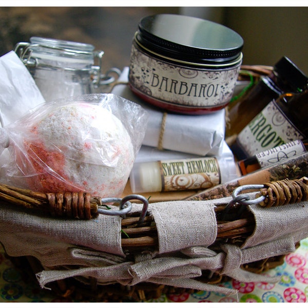 the cabin fever gift basket number 2 - luxury bars o soap, 4 oz whipped body butter, bath oil, bath bomb and so much more