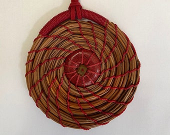 Red Pine Needle Christmas Ornament -  Item  1156 by Susan Ashley