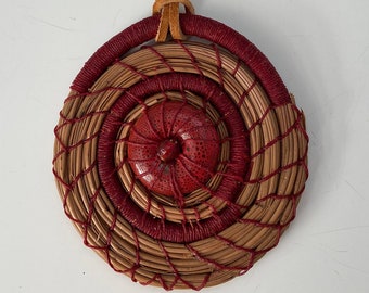 Red Pine Needle Ornament -  Item  1195 by Susan Ashley