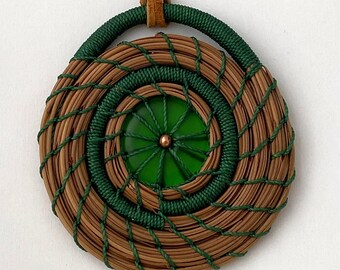 Green Pine Needle Christmas Ornament -  Item  1159 by Susan Ashley