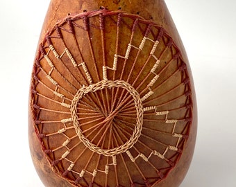 Gourd with Tenerife and Agate Slice  - Item 1213 by Susan Ashley