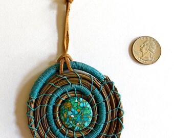 Turquoise Pine Needle Christmas Ornament -  Item  1240 by Susan Ashley