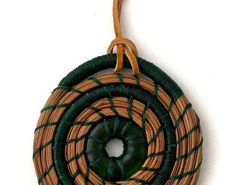 Green Pine Needle Christmas Ornament -  Item  1161 by Susan Ashley